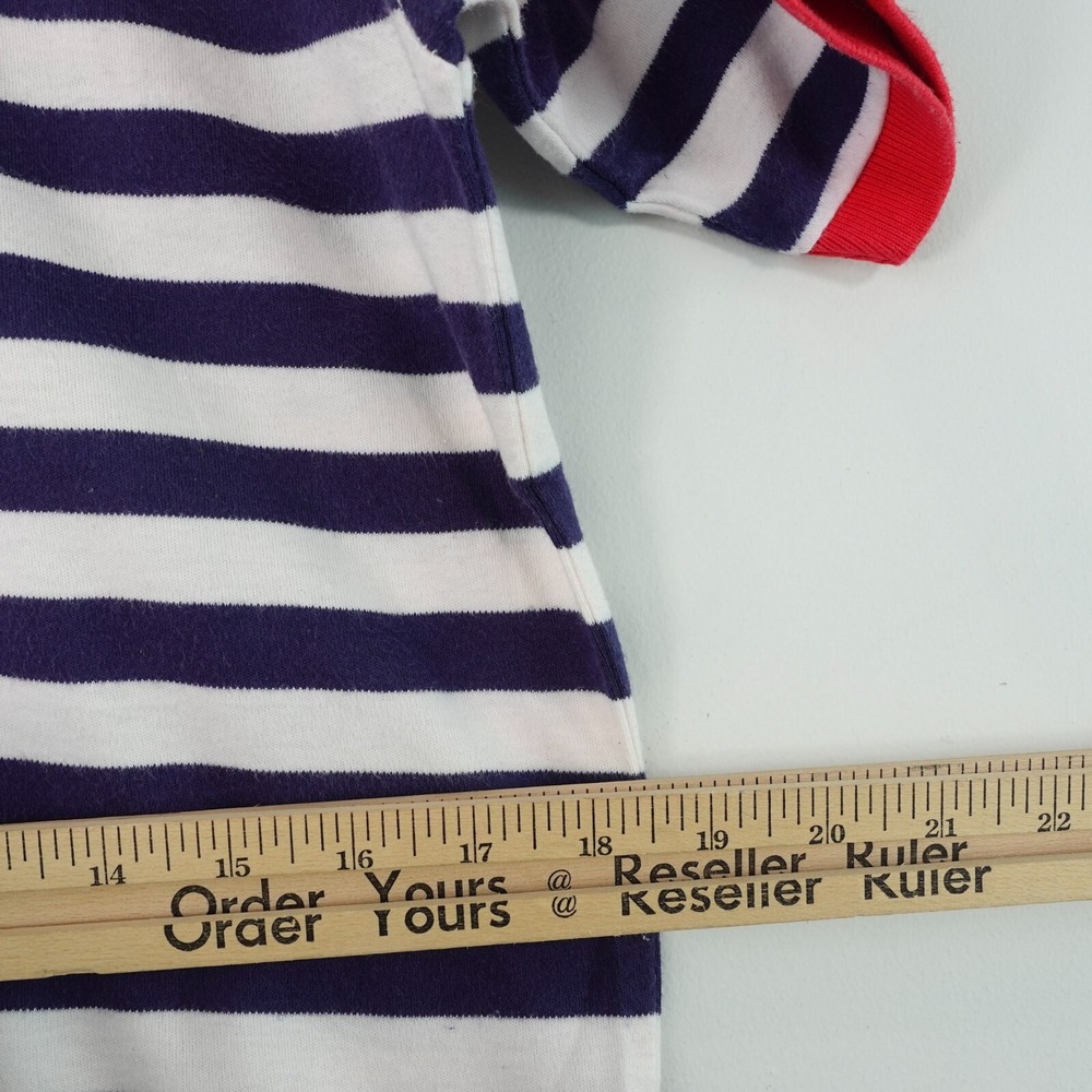 VINTAGE Striped Polo Shirt Mens Medium Blue Cotton CHARTER CLUB Short Sleeve Y2K - Picture 6 of 9